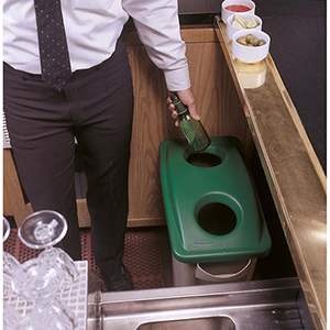 Deckel, PE, BxTxH 290x520x70 mm, für Flascheneinwurf, Farbe grün