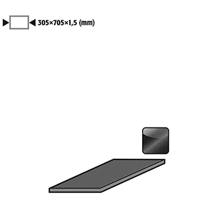 Antirutschmatte für Fachboden, BxTxH 314x717x1 mm, schwarz