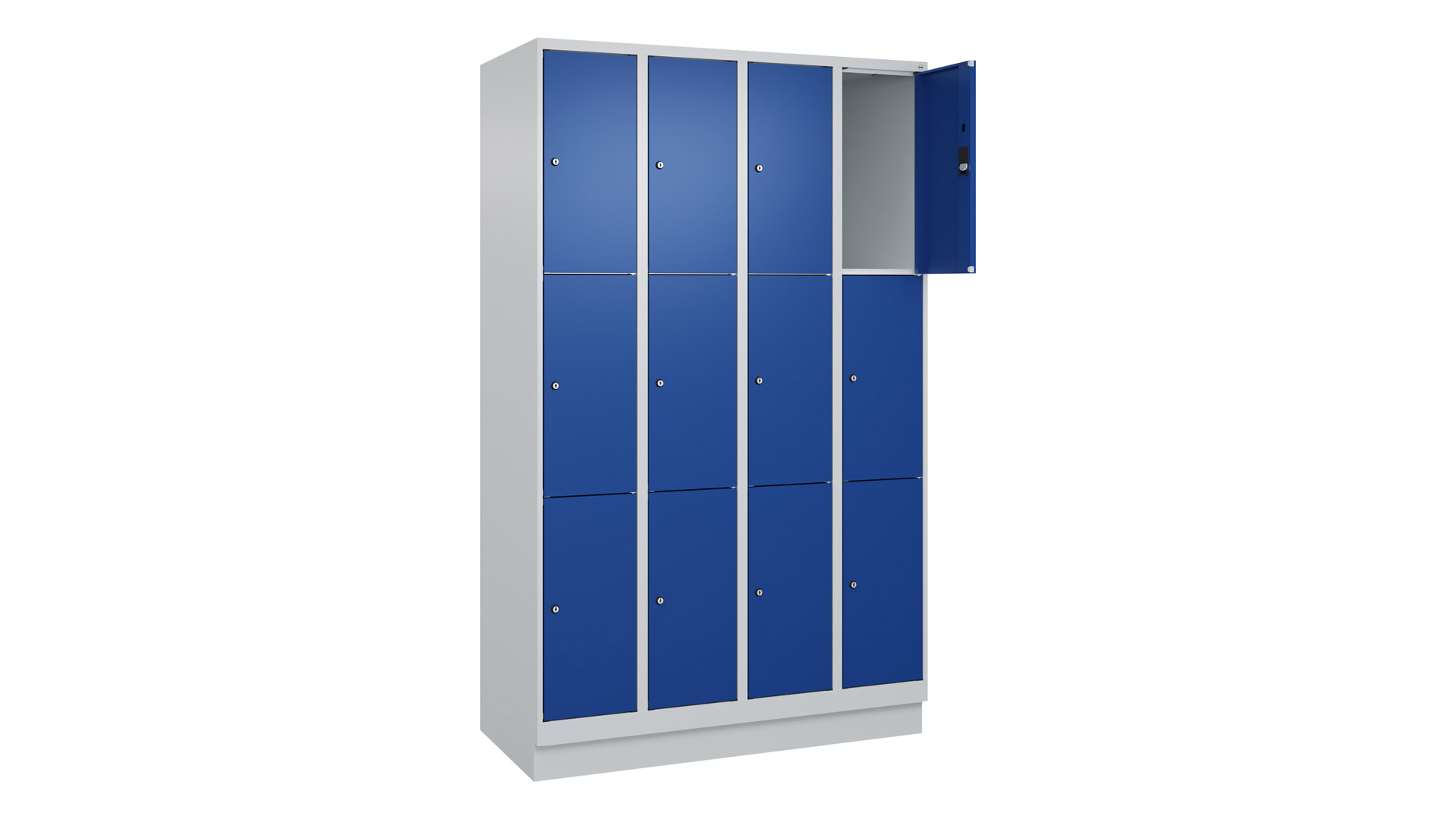 Fächerschrank, Breite 120 cm, Höhe 195 cm, Tiefe 50 cm, 12 Fächer