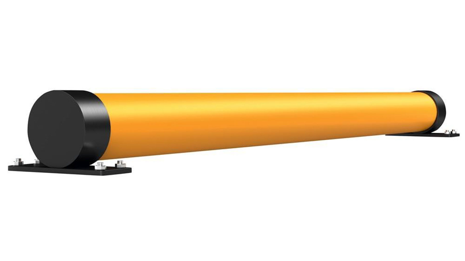 Rammschutz-Barriere, extra stark, HDPE, Länge 2000 mm, Höhe 150 mm, Durchmesser 140 mm, Farbe gelb