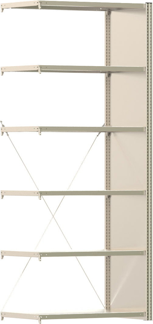 Fachbodenregal BERT - Breite: 100,5 cm - Tiefe: 60 cm - Höhe: 250 cm - 6 Böden - Anbauregal