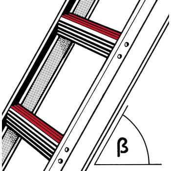 Dachleiter - Aluleiter - 7 Sprossen - Länge 1.950 - Hymer - Alu-natur