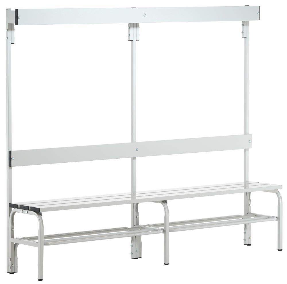 Garderobenbank, einseitig, Breite 200 cm, Höhe 165 cm, Tiefe 37,5 cm