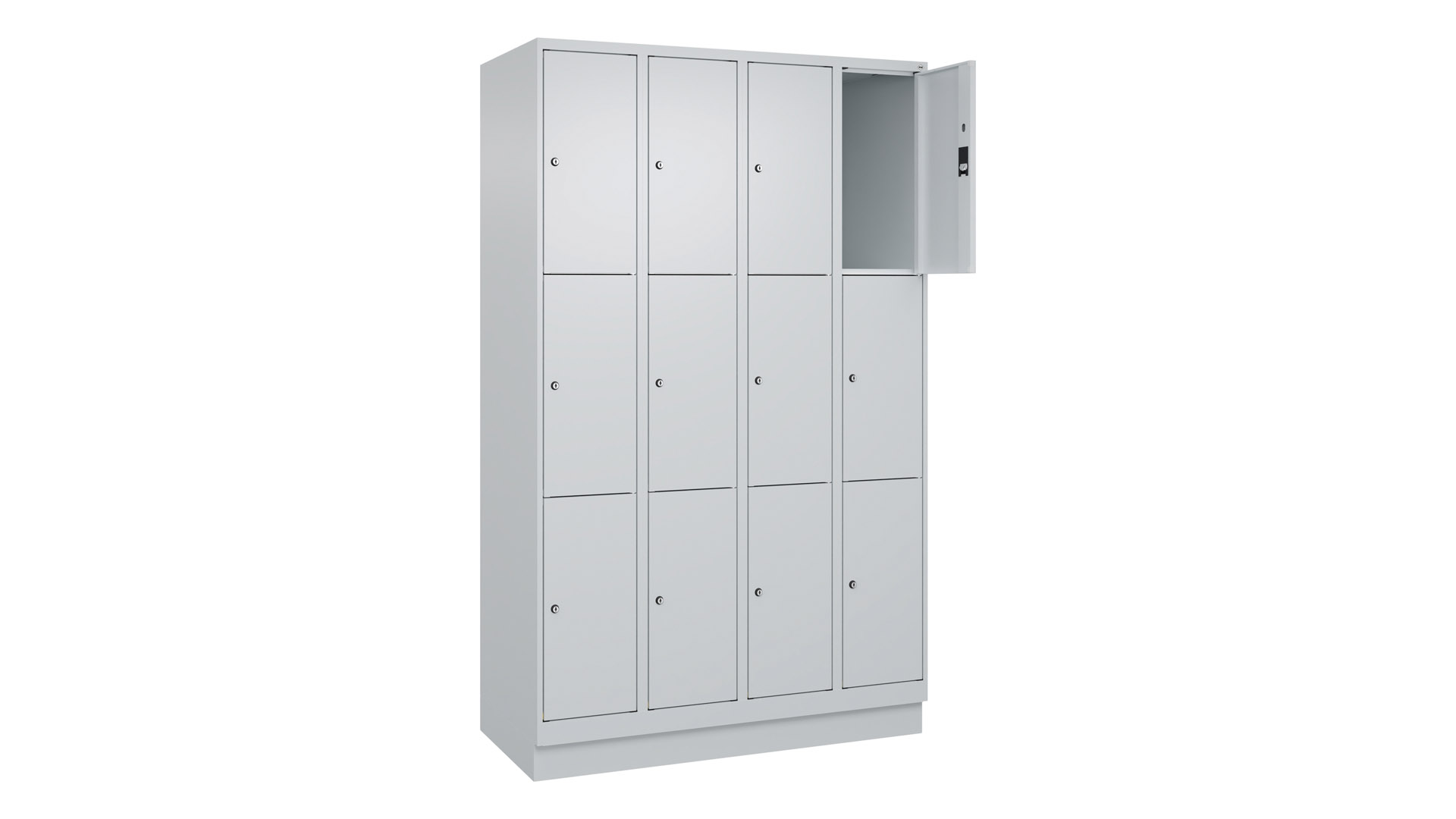 Fächerschrank, Breite 120 cm, Höhe 195 cm, Tiefe 50 cm, 12 Fächer