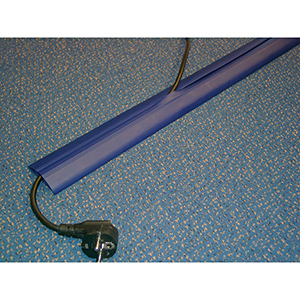 Kabelbrücke, Kabelkanal, BxTxH 1500x62x12 mm, Kunststoff, 1 Kammer 8x11 mm, Farbe blau