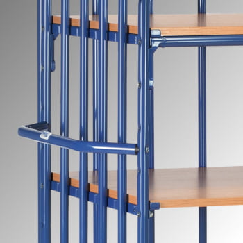 Fetra - Etagenwagen - Tragkraft 600 kg - 1.800 x 630 x 1.169 mm (HxBxT) - 4 Böden - 1 Längswand