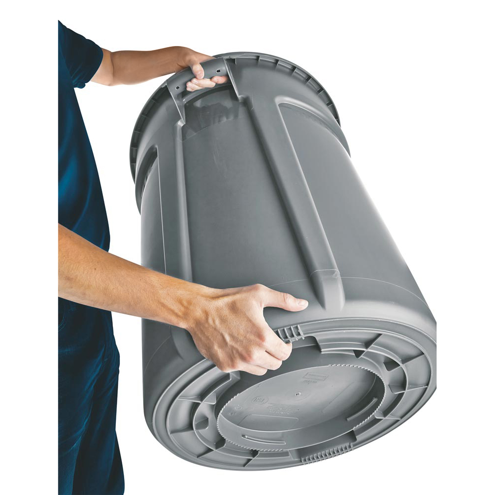 Kunststofftonne, PE, Vol. 166,5 l, Durchm.x Höhe 610x800 mm, weiß