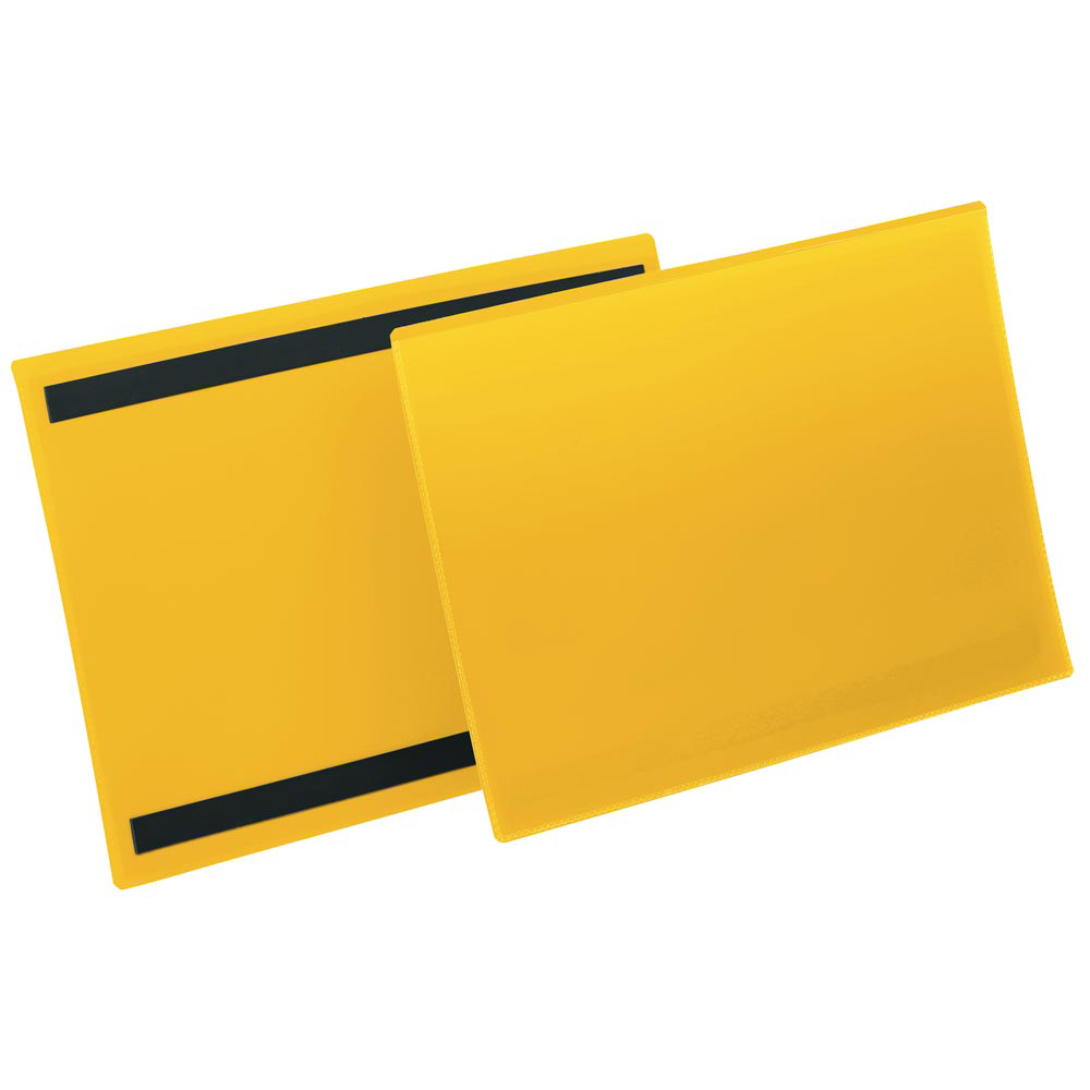 Magnetische Kennzeichnungstasche, gelb,  A4 quer, BxH 297x210 mm, VE 50 Stück