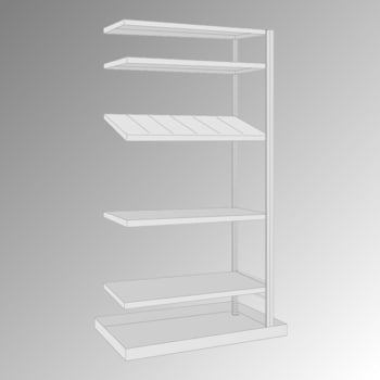 Ladenregal, Verkaufsregal, Fachbodenregal mit Auffangwanne