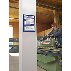 Inforahmen, selbstklebend, DIN A4, BxH 210x297 mm, rot/weiß gestreift, VE 6 Stück