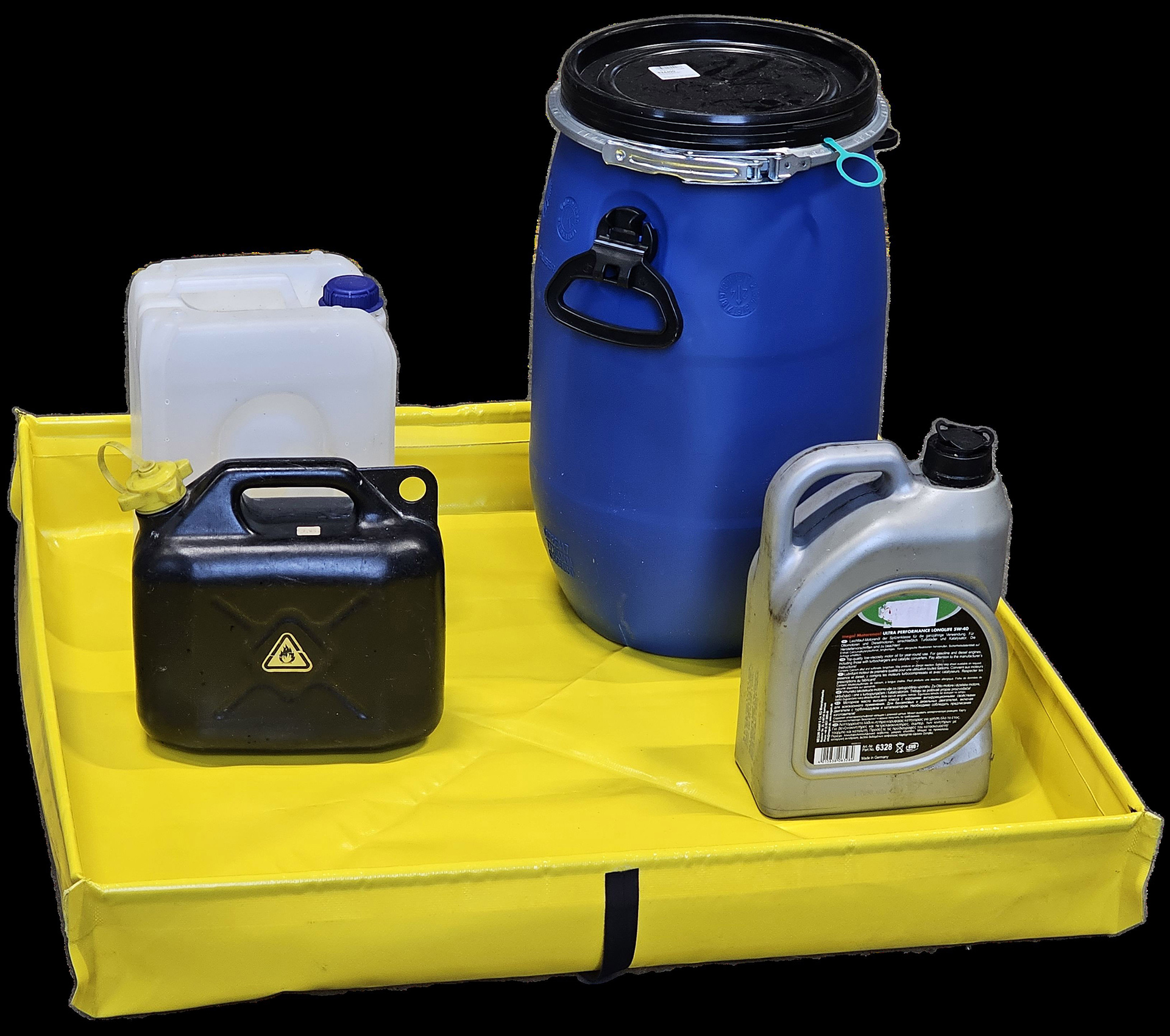 Flexible Auffangwanne, BxTxH 800x800x120 mm, Aufnahme 64 Liter, Gewicht 1 kg