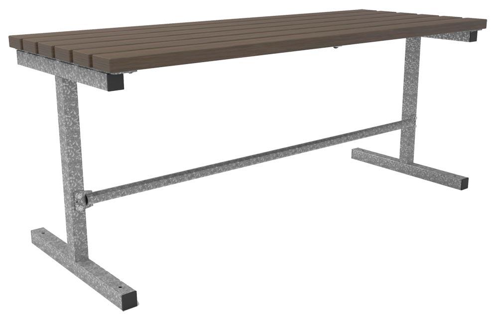 Tisch mit Bambusbelattung Dunkel