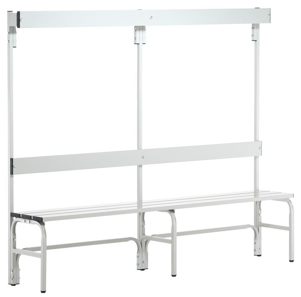 Garderobenbank, einseitig, Breite 200 cm, Höhe 165 cm, Tiefe 37,5 cm