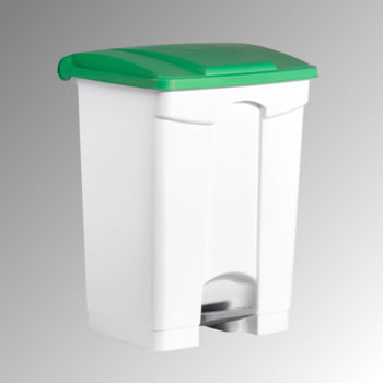 Wertstoffsammler aus Kunststoff - Volumen 70 l - 670 x 500 x 410 mm (HxBxT) - Behälter weiß - Deckel grün