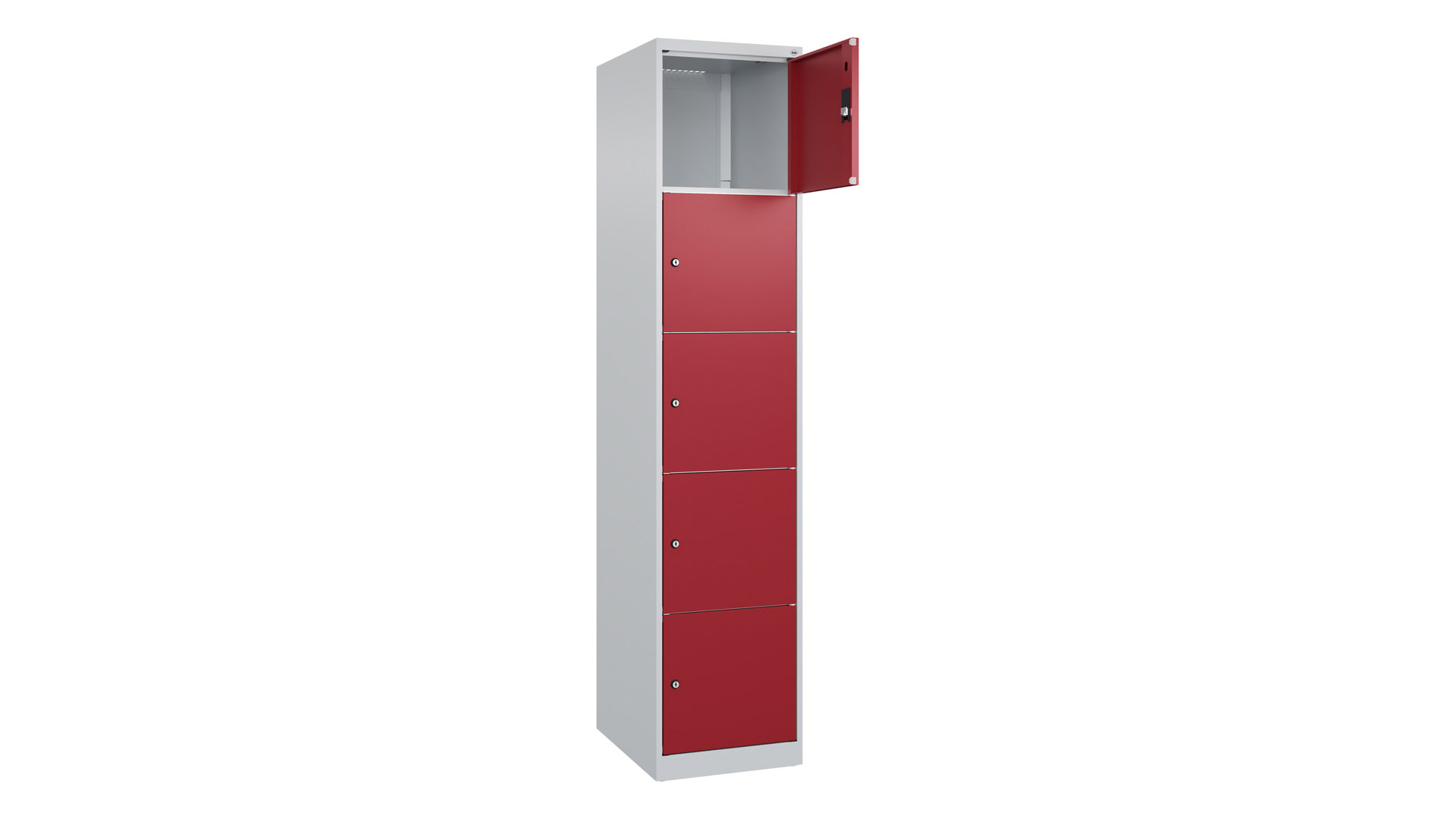 Fächerschrank, Breite 40 cm, Höhe 185 cm, Tiefe 50 cm, 5 Fächer