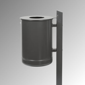 Abfallbehälter mit Pfosten - 35 l - Eisenglimmer