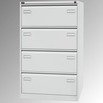 Bisley Light Hängeregisterschrank - 4 Schubladen - doppelbahnig - Farbe lichtgrau