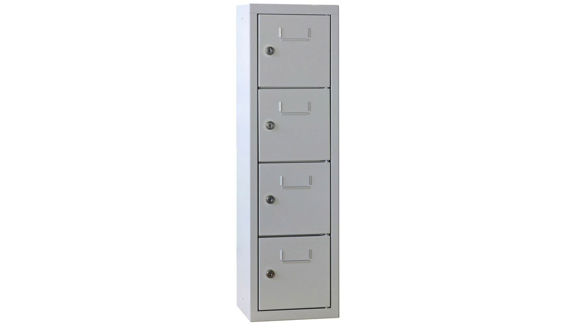 Schließfachschrank, Breite 22,5 cm, Höhe 77,8 cm, Tiefe 20 cm, 4 Fächer