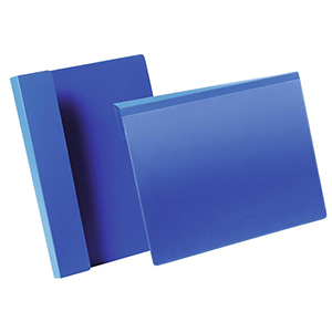 Kennzeichnungstasche mit Falz, A5 Querformat, BxH innen 210x148 mm, Farbe dunkelblau, VE 50 Stück