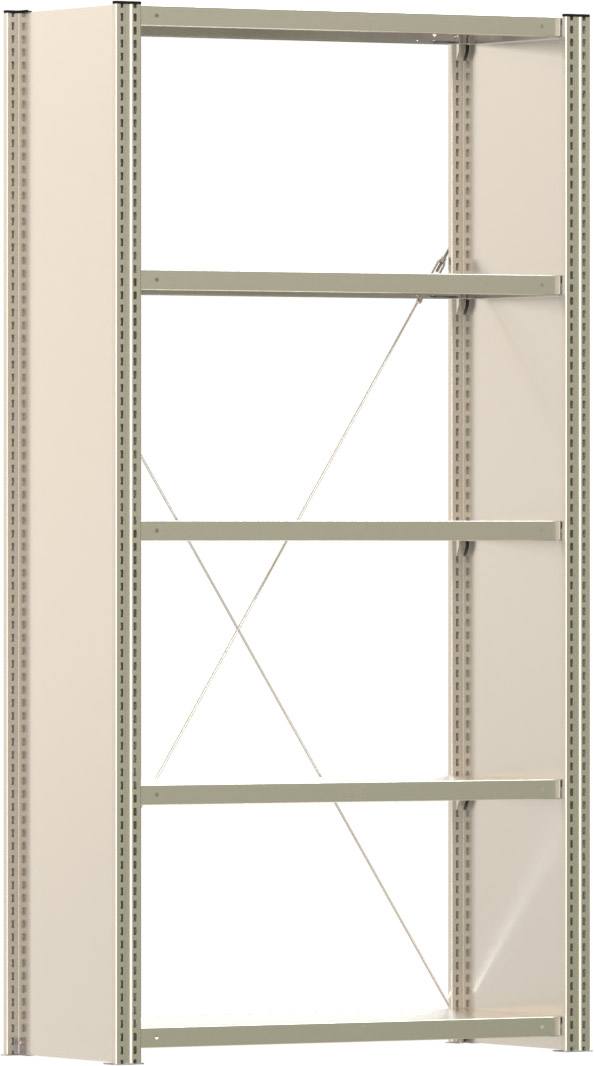 Fachbodenregal BERT - Breite: 100,5 cm - Tiefe: 40 cm - Höhe: 200 cm - 5 Böden - Grundregal