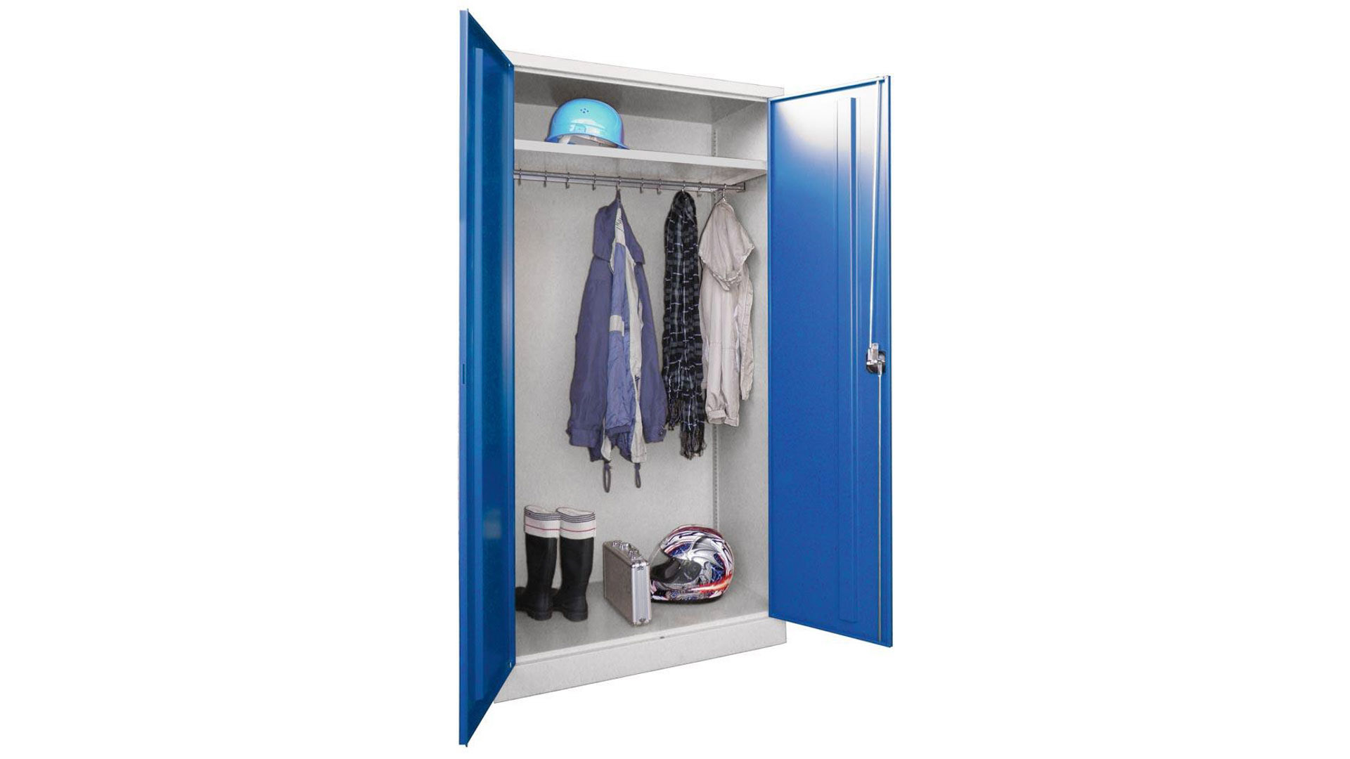 Spind - Garderobenschrank, Breite 100 cm, Höhe 195 cm, Tiefe 60 cm, 1 Abteil(e)