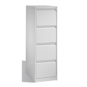 Hängeregisterschrank, DIN A4, 4 Auszüge, einbahnig, Farbe lichtgrau, 1.357 x 433 x 590 mm (HxBxT)