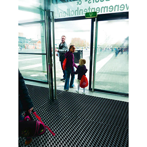 Gummiwabenmatte aus Naturkautschuk, mit offenem Rücken, schwarz, BxTxH 800x1200x23 mm