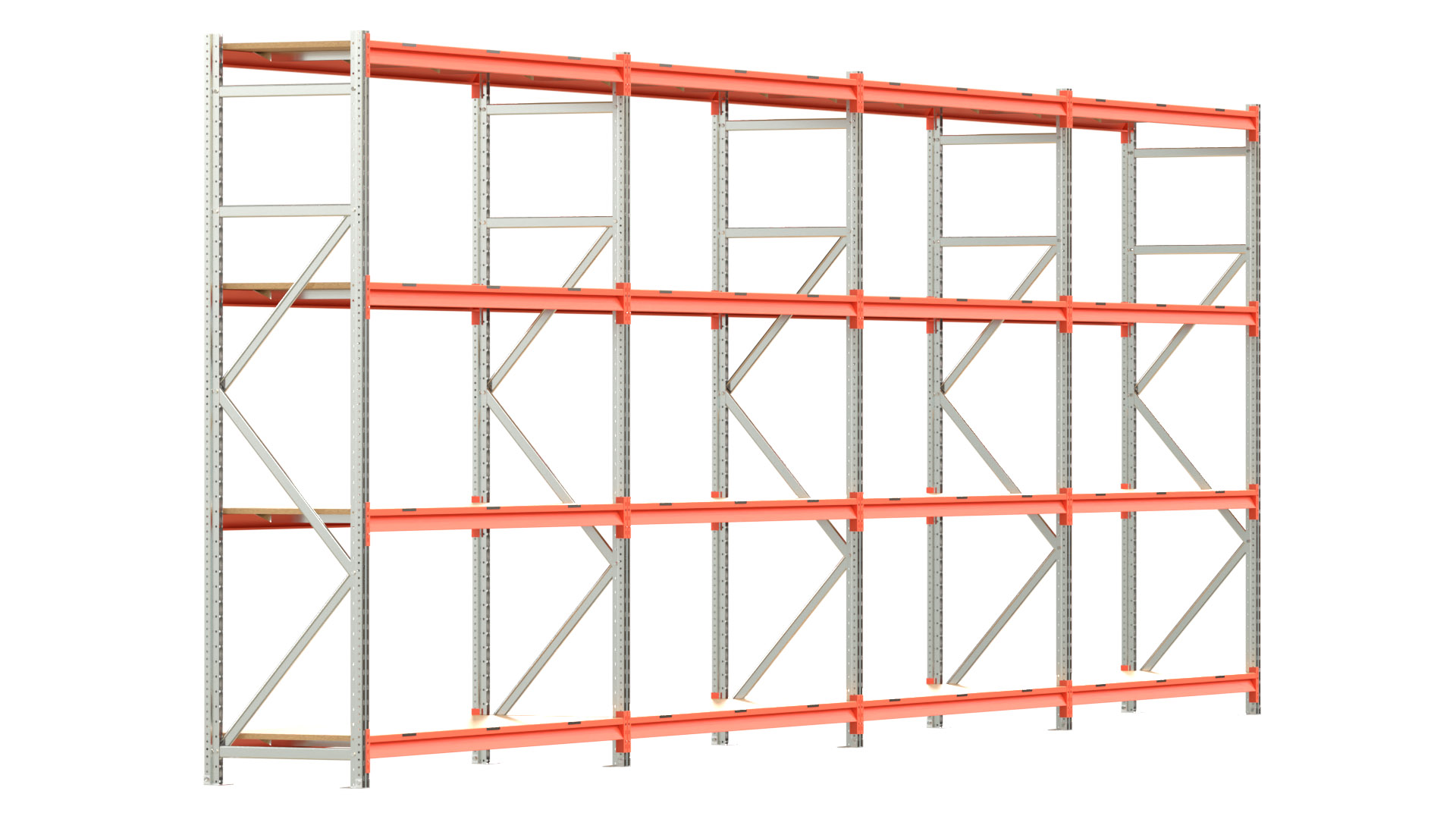 Weitspannregal EMMA - Höhe: 250 cm - Fachbreite: 185 cm - Tiefe: 60 cm - Set