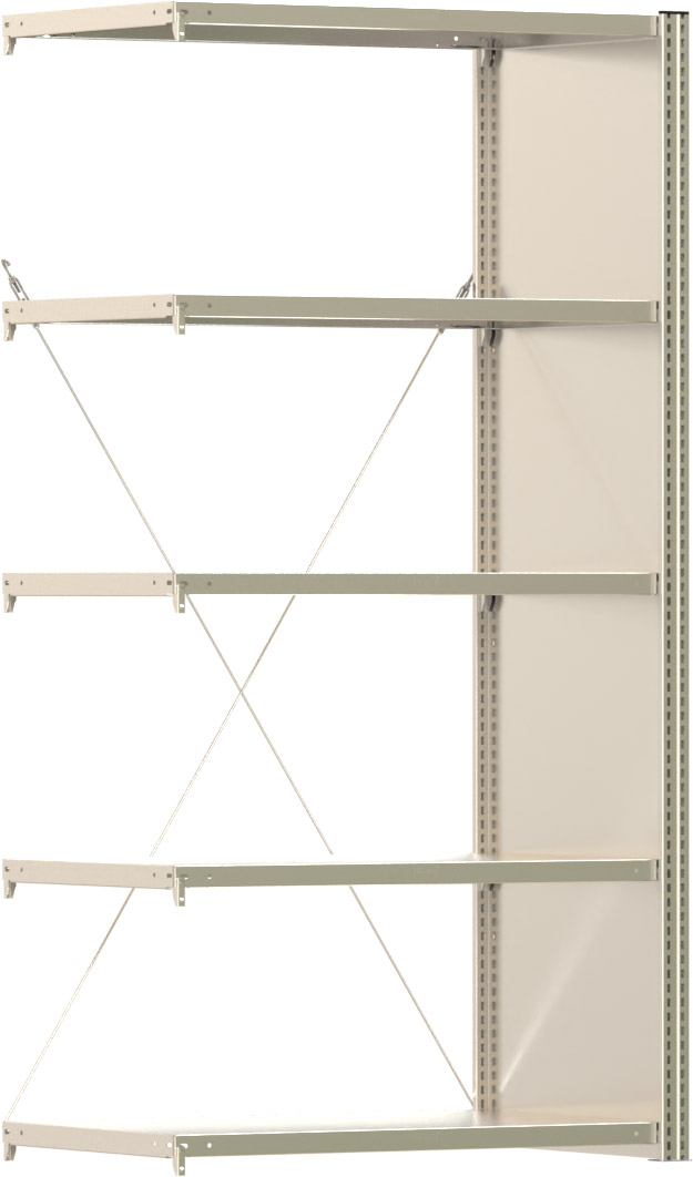 Fachbodenregal BERT - Breite: 100,5 cm - Tiefe: 60 cm - Höhe: 200 cm - 5 Böden - Anbauregal