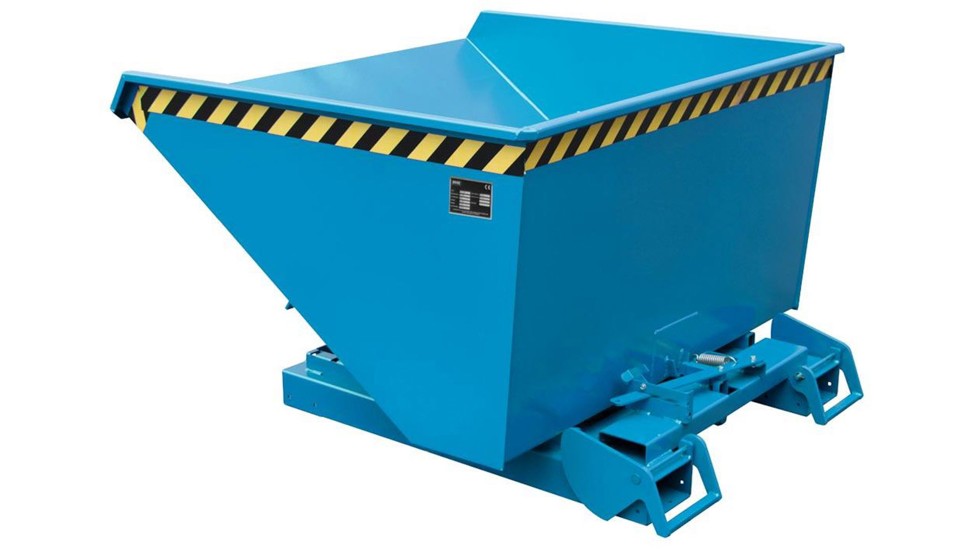 Muldenkippbehälter, automatisch - Volumen 900 l - Tragkraft 1.000 kg - 865 x 1.570 x 1.485 mm (HxBxT) - lichtblau