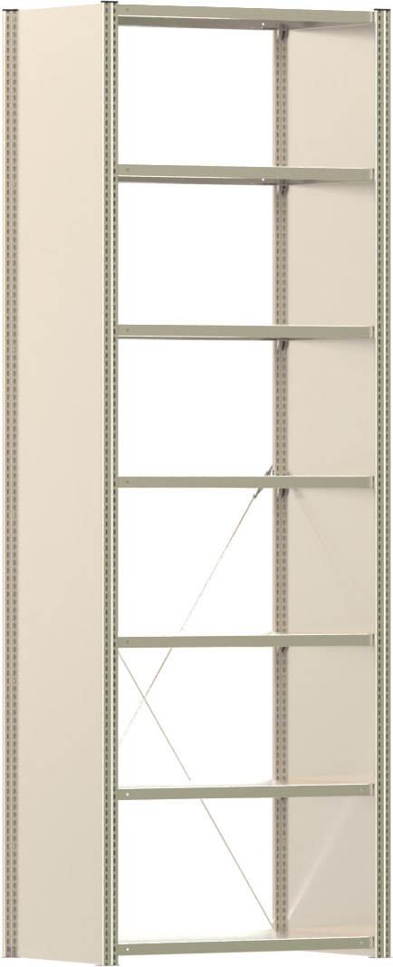 Fachbodenregal BERT - Breite: 100,5 cm - Tiefe: 60 cm - Höhe: 300 cm - 7 Böden - Grundregal