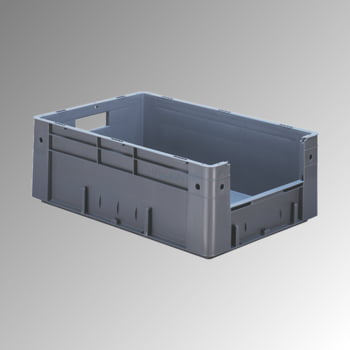 Schwerlast Eurobox - Eurokiste - Volumen 36 l - Boden und Wände geschlossen, mit Eingriff - 210 x 400 x 600 mm (HxBxT) - VE 2 Stk. - BLAU (Beispielabbildung in grau)