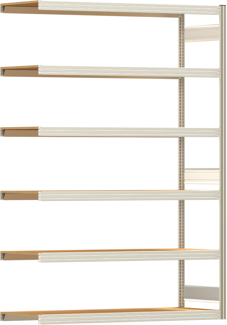 Fachbodenregal BERT - Breite: 169,5 cm - Tiefe: 60 cm - Höhe: 250 cm - 6 Böden - Anbauregal