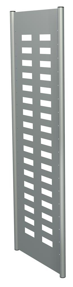 Abschlussrahmen für Büroregal, TxH 600x1800 mm, alusilber