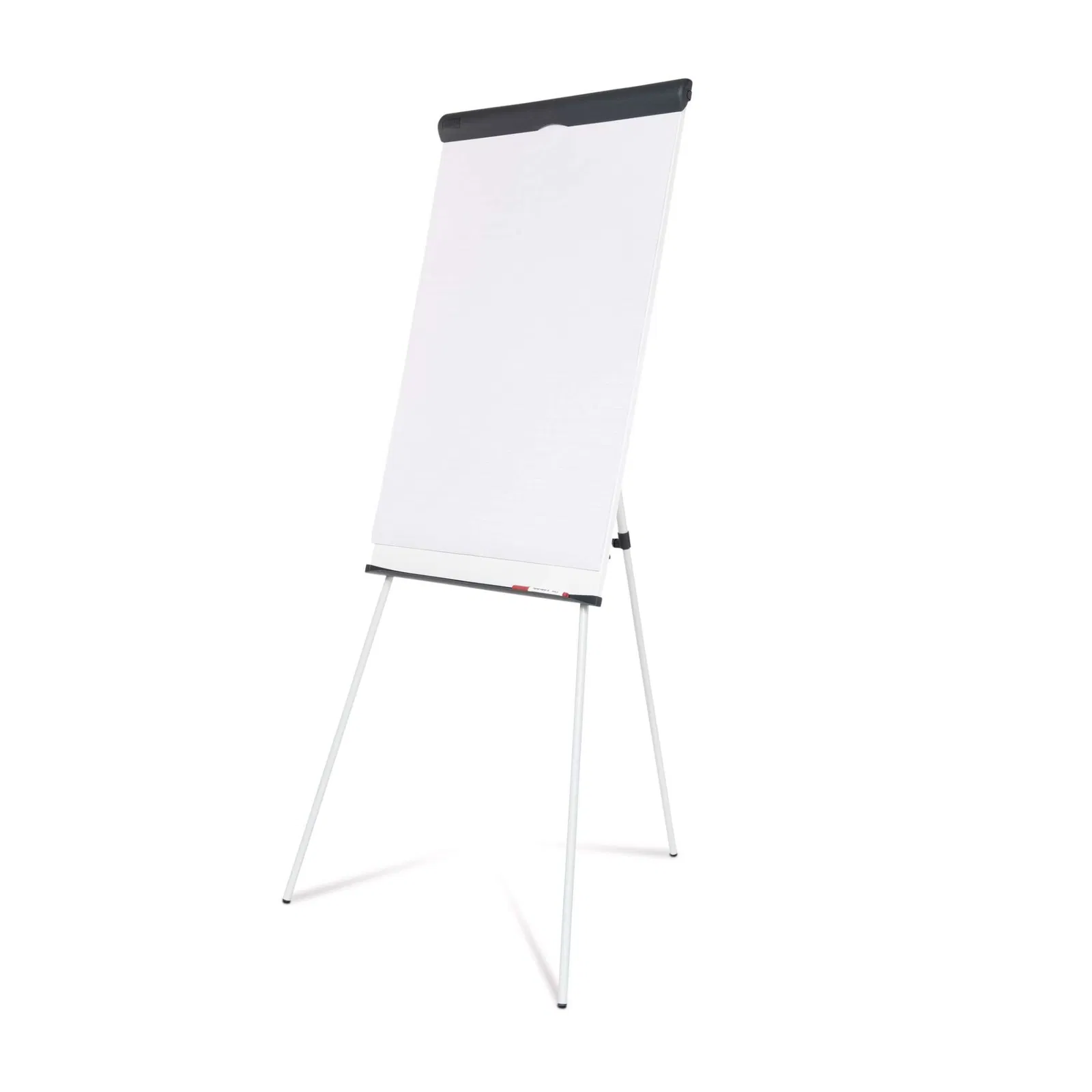 Flipchart, Tafel BxH 660x970 mm, nicht magnethaftend, höhenverstellbar bis 1860 mm, 3-Bein-Gestell, hellgrau