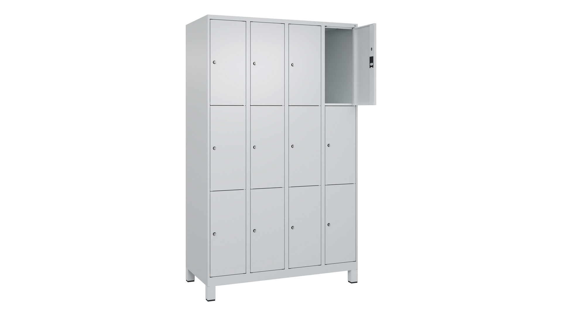 Fächerschrank, Breite 120 cm, Höhe 195 cm, Tiefe 50 cm, 12 Fächer