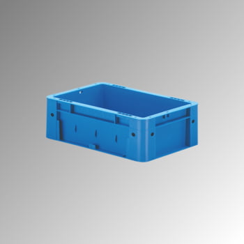 Schwerlast Eurobox - Eurokiste - Volumen 4 l - Boden und Wände geschlossen - 120 x 200 x 300 mm (HxBxT) - VE 8 Stk. - GRAU (Beispielabbildung in blau)