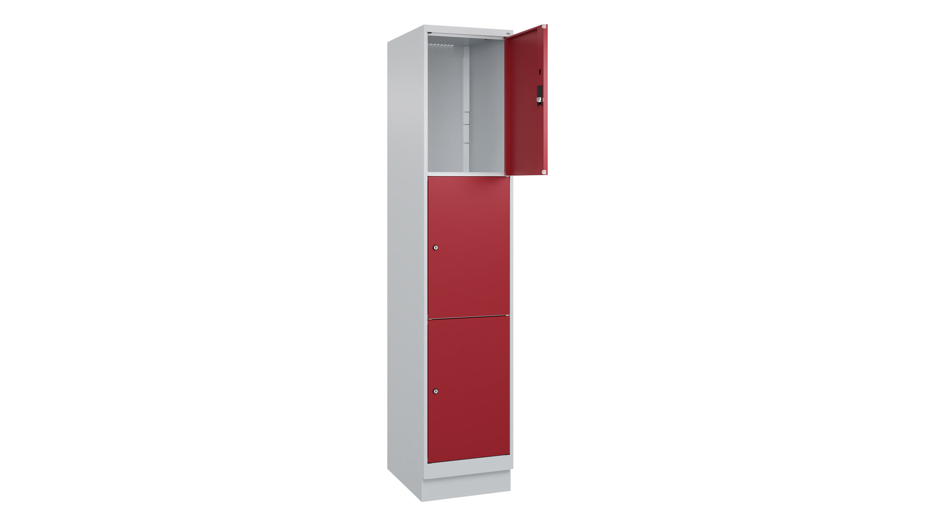 Fächerschrank, Breite 40 cm, Höhe 195 cm, Tiefe 50 cm, 3 Fächer