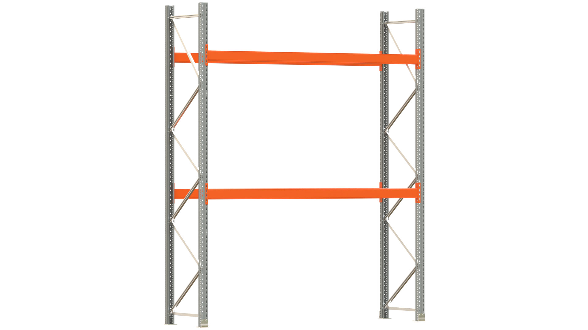 Palettenregal ARTUS - Breite 287 cm - Höhe 350 cm - Tiefe 80 cm - Fachlast 2000 kg - 6 Palettenstellplätze