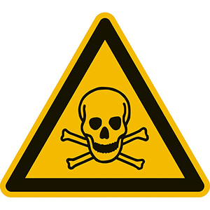 Warnschild, Warnung vor giftigen Stoffen