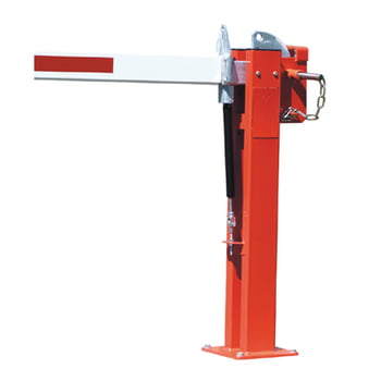 Schranke, Schlagbaum, Wegsperre, mit Gasdruckfeder, Pendelstütze, Breite 5.230 mm, Bauhöhe 1.000 mm