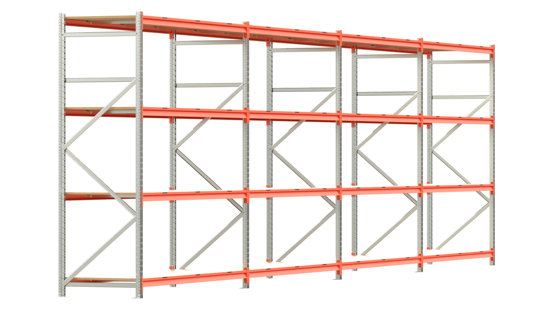 Weitspannregal EMMA - Höhe: 250 cm - Fachbreite: 225 cm - Tiefe: 80 cm - Set