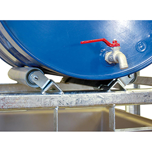 Zubehör zur Fassregalen mit 220-l-GFK-Auffangwanne