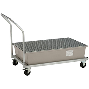 Fahrbare Auffangwanne aus GFK