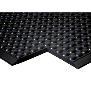 Arbeitsplatzmatte, Polyurethan, schwarz, brandschutzsicher nach DIN 4102-B1, BxTxH 900x1200x15 mm