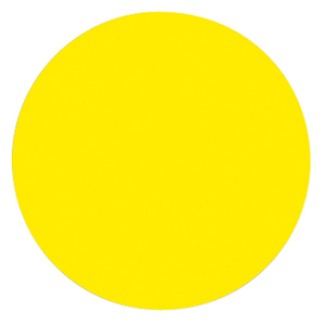 Bodenmarkierung, selbstklebend, Kreis, Durchm. 90 mm, Farbe gelb, VE 100 Stück