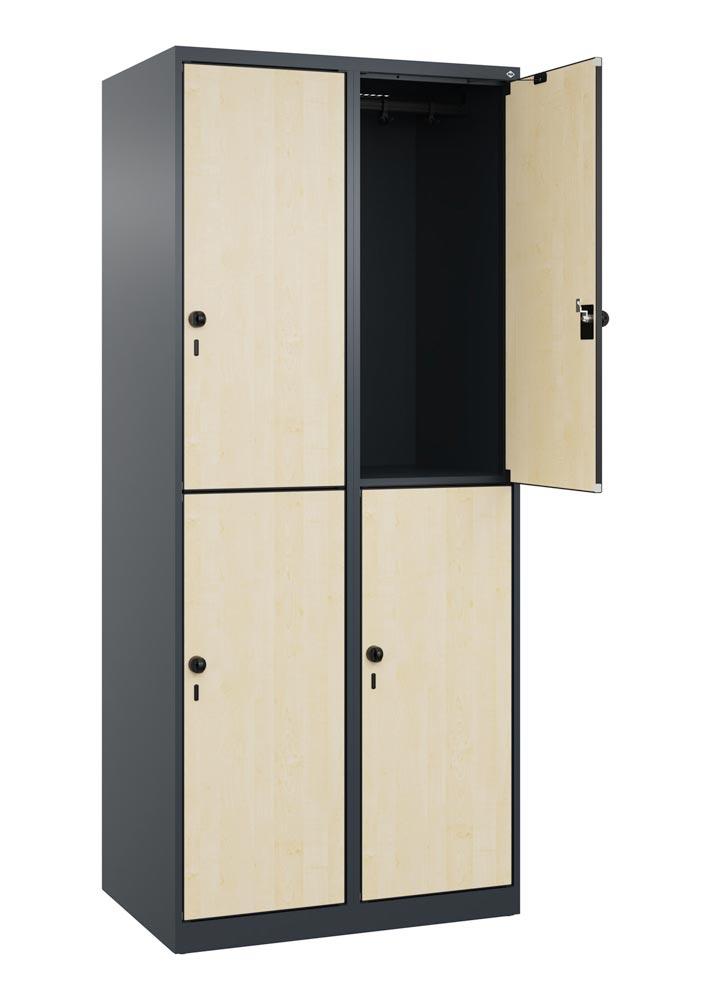 Fächerschrank, doppelstöckig, bodenstehend