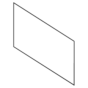 Sichtblende für Eckelement 90 Grad, weißalu gestreift, BxTxH 1200x19x400 mm