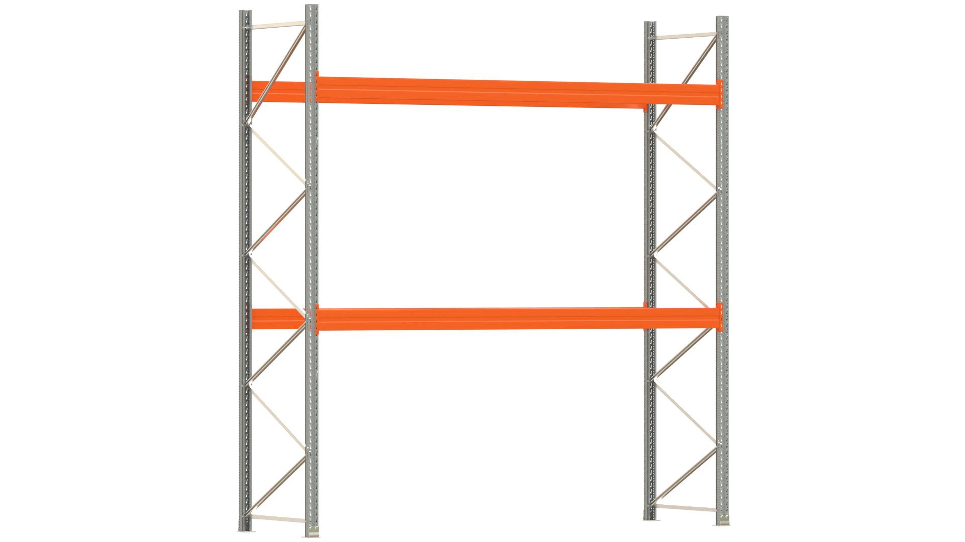 Palettenregal ARTUS - Breite 377 cm - Höhe 400 cm - Tiefe 110 cm - max. Fachlast 4000 kg - 12 Palettenplätze