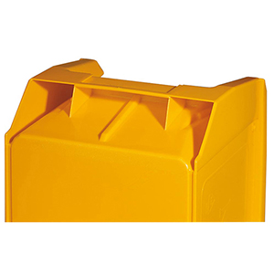 Sichtlagerkasten, PE, Volumen 0,8 Liter, Größe 5, BxTxH außen/innen 100x160x75/87x138x70 mm, Farbe gelb, VE 25 Stück